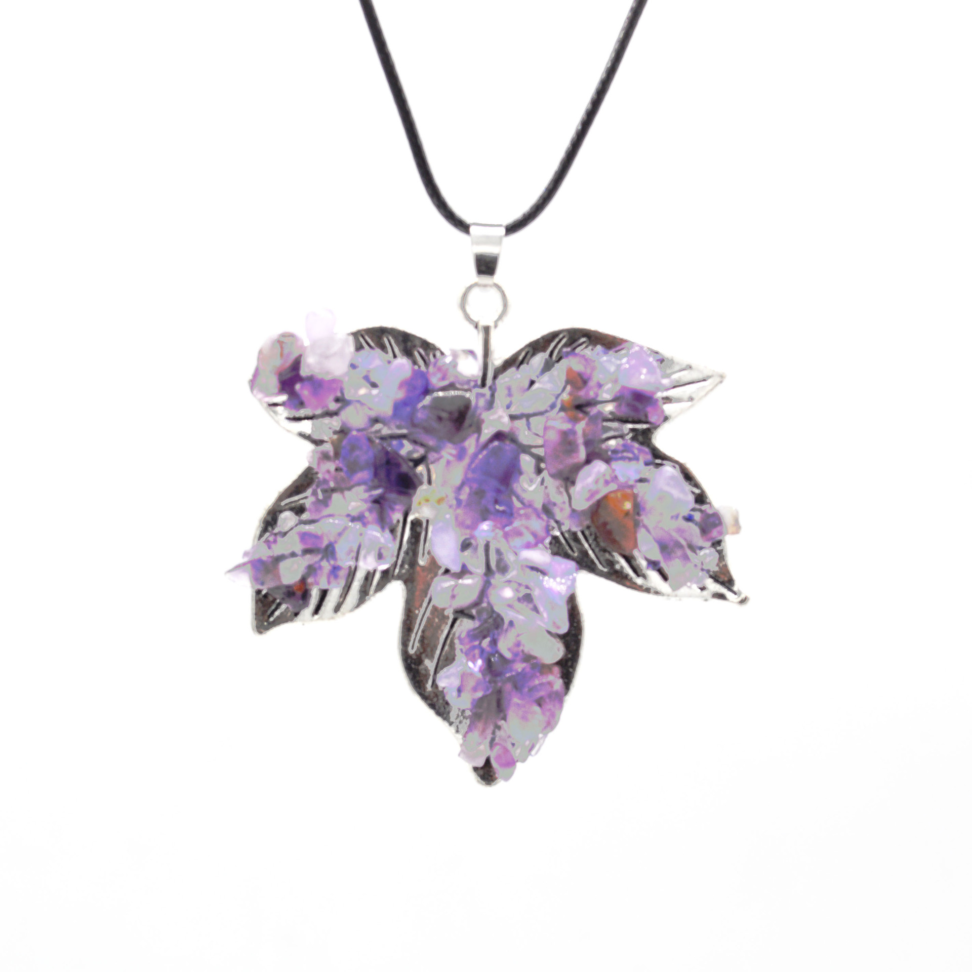 Amethyst leather rope