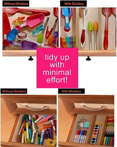 Ngăn Chia Ngăn Kéo Gỗ Tre Có Thể Điều Chỉnh Ngăn Chia Ngăn Kéo Nhà Bếp Có Thể Mở Rộng Dụng Cụ Sắp Xếp Lò Xo - Product Image 4