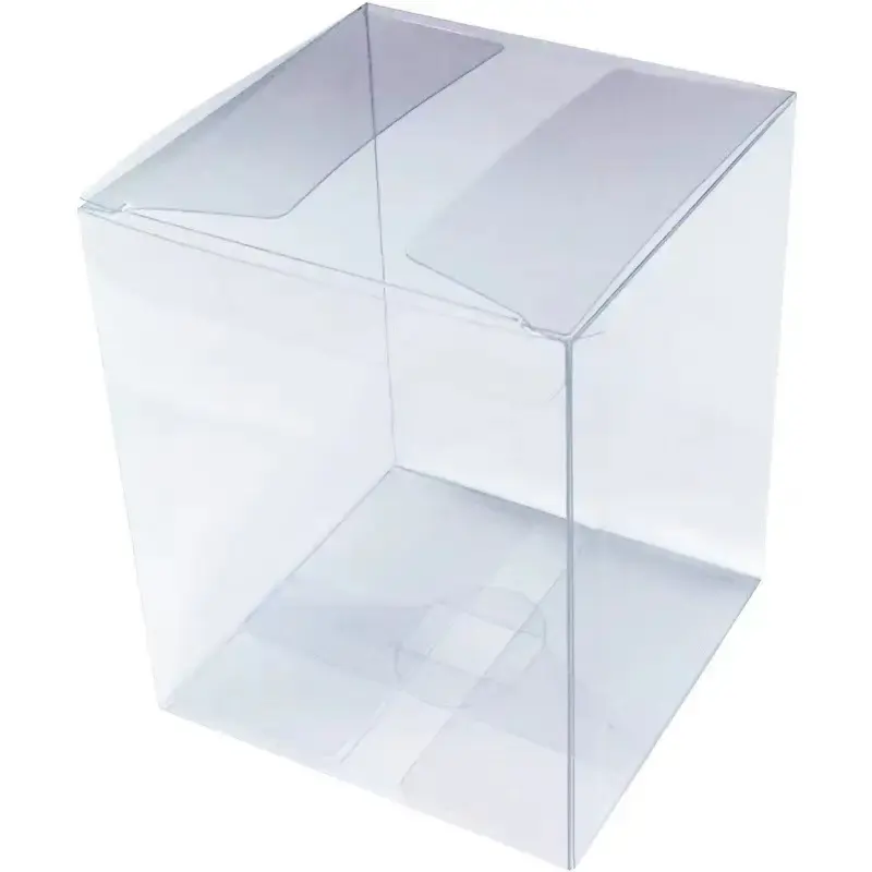 Caja de plástico transparente para maquillaje, caja de plástico de PVC para brochas de juguete