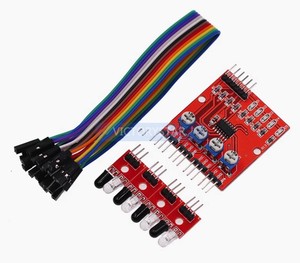 Four channel infrared detection tracking photoelectric <strong>sensor</strong> intelligent tracking car tra1. Working voltage: DC 3.3V-5V, 2. Wor - Product Image 1