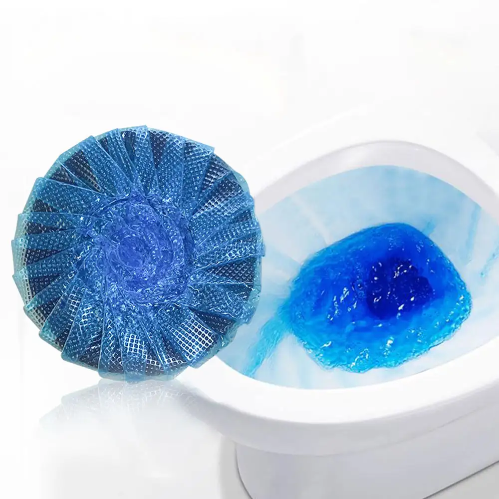 Désodorisant de haute qualité bleu solide bloc à bulles nettoyant pour cuvette de toilette blocs de nettoyage pour toilettes