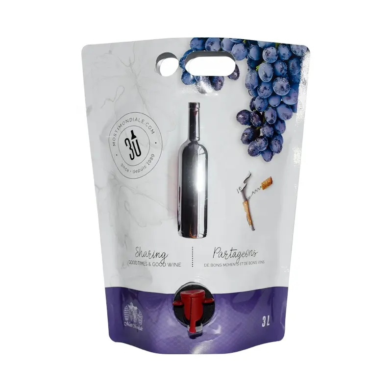 Двухслойный нижний пакет для вина/воды/сока с клапаном-бабочкой, 1 л, 2 л, 3 л, 5 л, 10 л, 15 л, 20 л