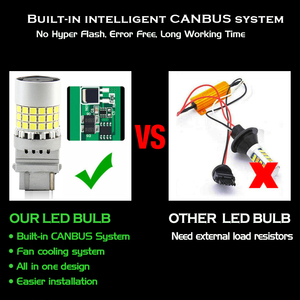 Hata ücretsiz CANBUS LED dönme sinyali ışık 1156 7440 3156 2800LM 10V-16V Anti hiper flaş hiçbir yük direnci dönüş sinyali gerekir - Product Image 4