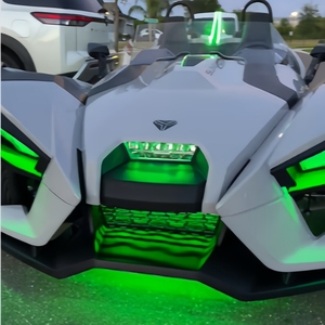 4個のRGBチェイシングミュージックAPPコントロールアンダーグローライトキットPolarisSlingshot用防水LEDストリップ