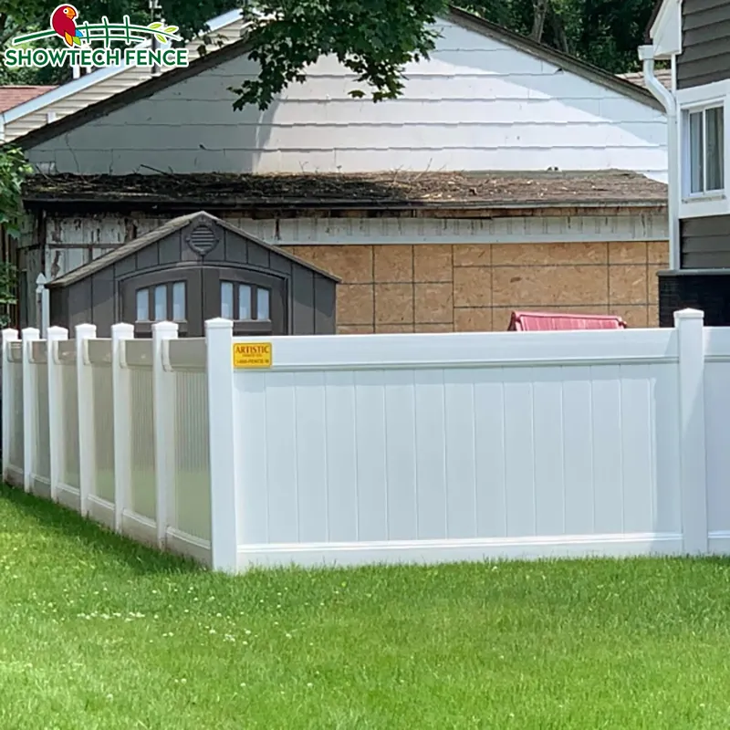 Blanc Offre Spéciale pas cher vinyle pvc plastique clôture de confidentialité pour jardin kit d'occultation panneau de clôture en maille pvc 8 pieds