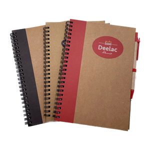 Spiral <strong>Notebook</strong> Kraft Cardboard Cover A5 With Pen Mini <strong>Notebook</strong> With Pen A7 Custom <strong>Notebook</strong> With Pen - Product Image 3