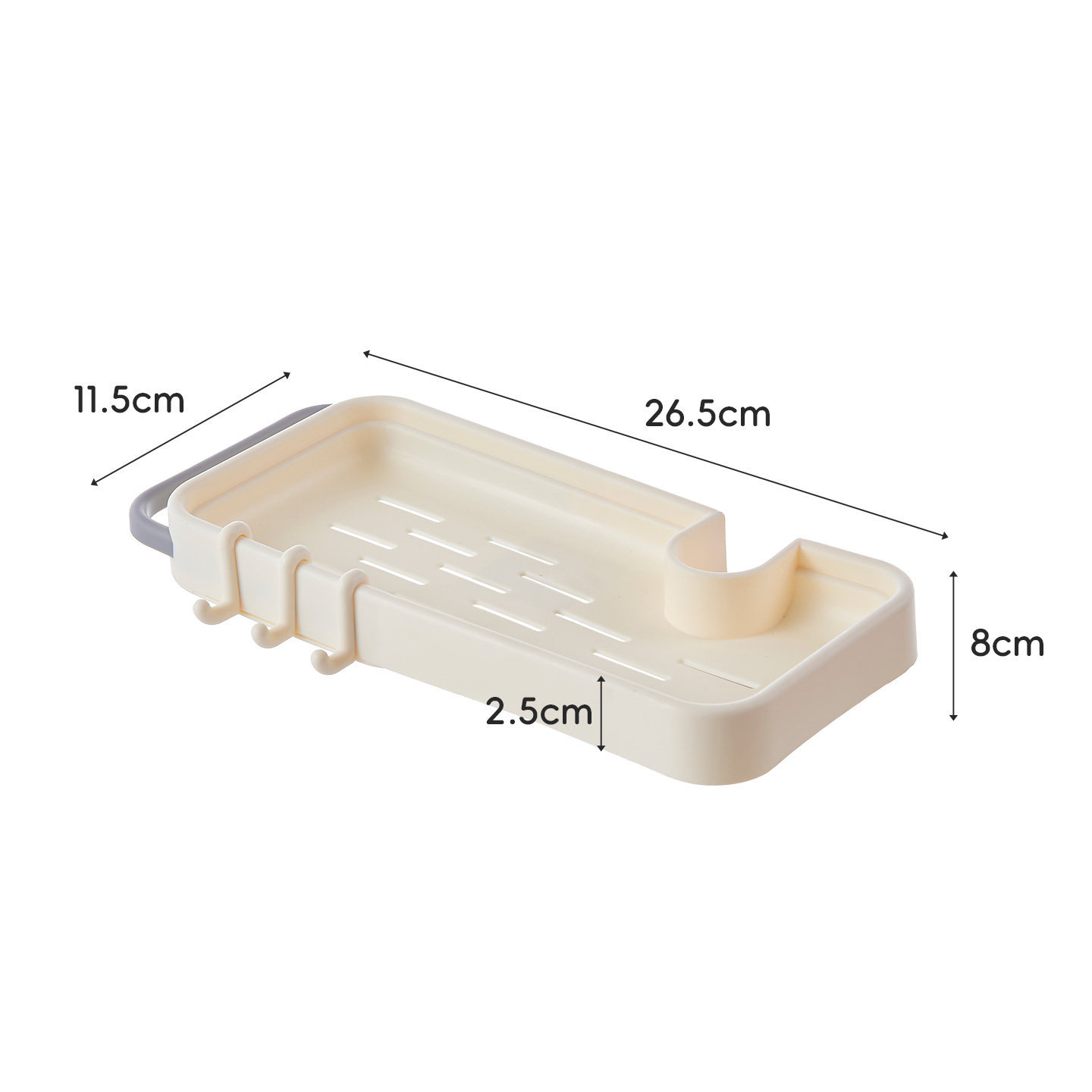 Étagère applicable aux conduites d'eau de 18 à 3 cm de diamètre