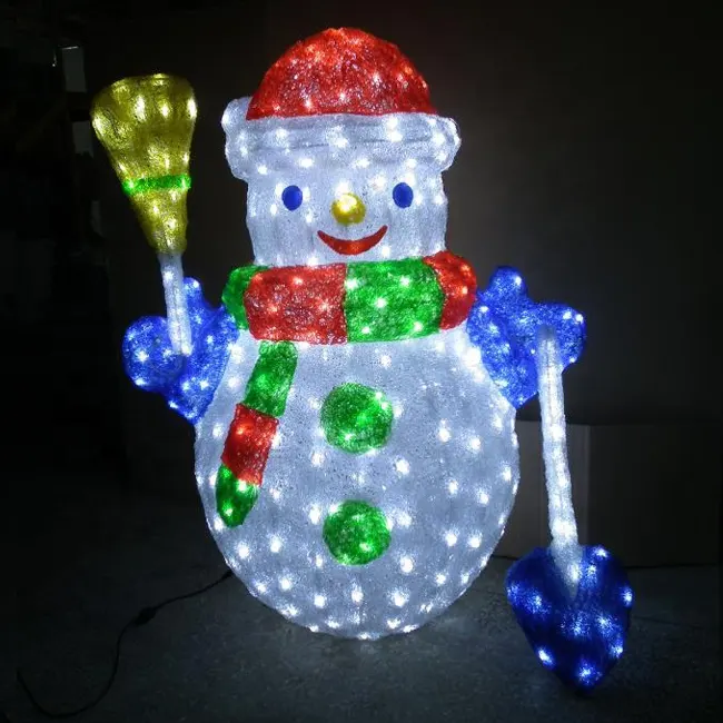 All'ingrosso all'aperto all'aperto IP65 PVC vacanza 3d motivo LED illuminato natale decorazione pupazzo di neve con la luce