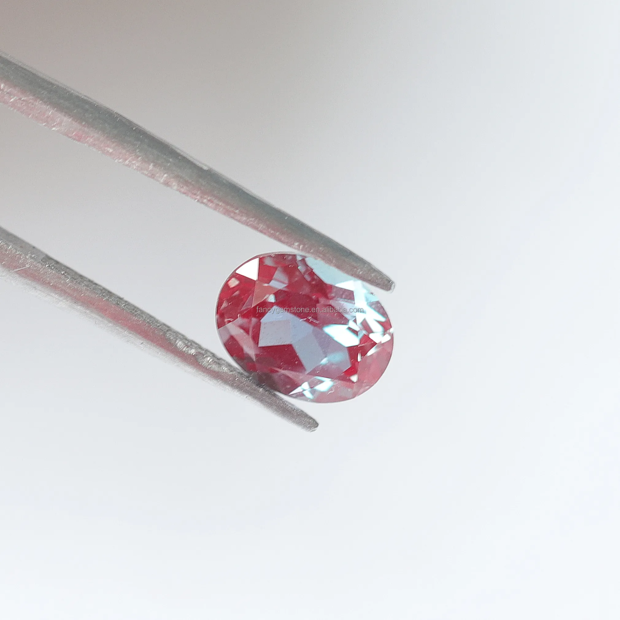Gems russos 8x10mm oval lab crescido, mudança de cor criada pedra solta para fazer jóias