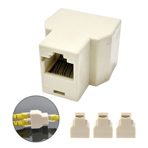 1 để 2 nữ để nữ 8P8C RJ11 RJ45 nối LAN <span class=keywords><strong>Ethernet</strong></span> mạng mở rộng cáp Splitter Adapter Modular cắm - Product Image 2