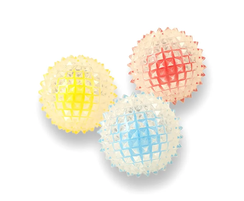 Venda quente Luz Toy Ball Pet Elastic Thorn Ball Médio Grande Dog Guide Ball