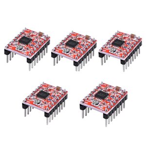 5 uds A4988 Stepstick Módulo de controlador de Motor paso a paso con disipador de calor para impresora 3D Reprap adecuado para Mendel Huxley Arduino