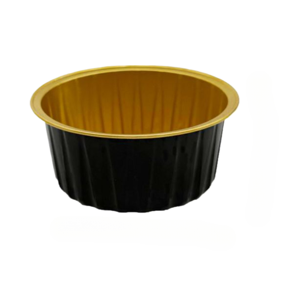 Or noir à l'intérieur d'une tasse ronde de 125 ml (10 pièces/ensemble sans couvercle)