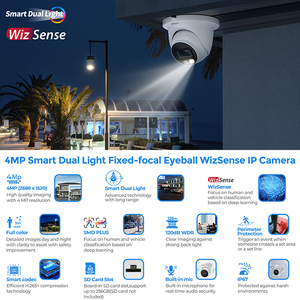 美国股票大华原装户外DH-IPC-HDW2849TM-S-IL 8MP 4k智能双灯内置麦克风WizSense网络IP摄像机 - Product Image 3