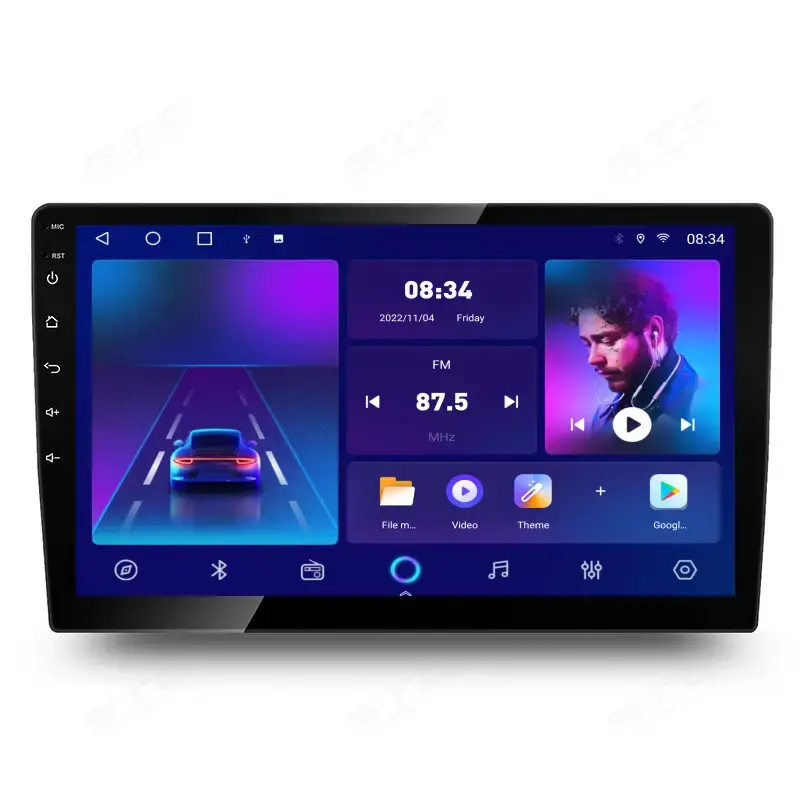 TS7 trasporta autoradio Android da 9 pollici navigazione GPS 2.5D un lettore DVD BT WIFI Mirror Link 2 Din Car Audio Stereo