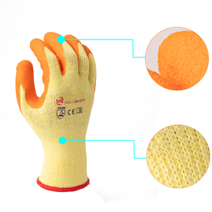 للبيع بالجملة قفازات أمان مخصصة قطنية ومغطاة باللاتكس لحماية الأيدي محبوكة وقفازات أمان منتهية للعمل - Product Image 5