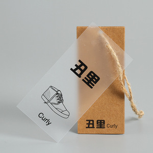 <strong>Custom</strong> Printed Logo Clear PVC Hang <strong>Tags</strong> Luxury Paper Frosted <strong>Tags</strong> and <strong>String</strong> Swing <strong>Tags</strong> for Garment Clothes Waterproof Feature - Product Image 2