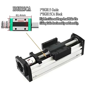 Mini Módulo de tornillo de bola lineal completamente cerrado CNC Mesa deslizante cubierta de polvo etapa de guía lineal 70mm de ancho SFU1204/SFU1605/SFU1610 - Product Image 2