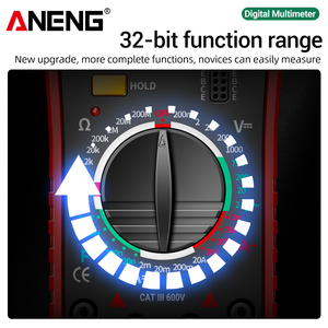 ANENG DT9205A 1999 Counts Digitale Multimeter HD Auto AC/DC Spannings- & Stroomtester Ohm Capaciteit Spanningsmeter Detector Gereedschap - Product Image 4