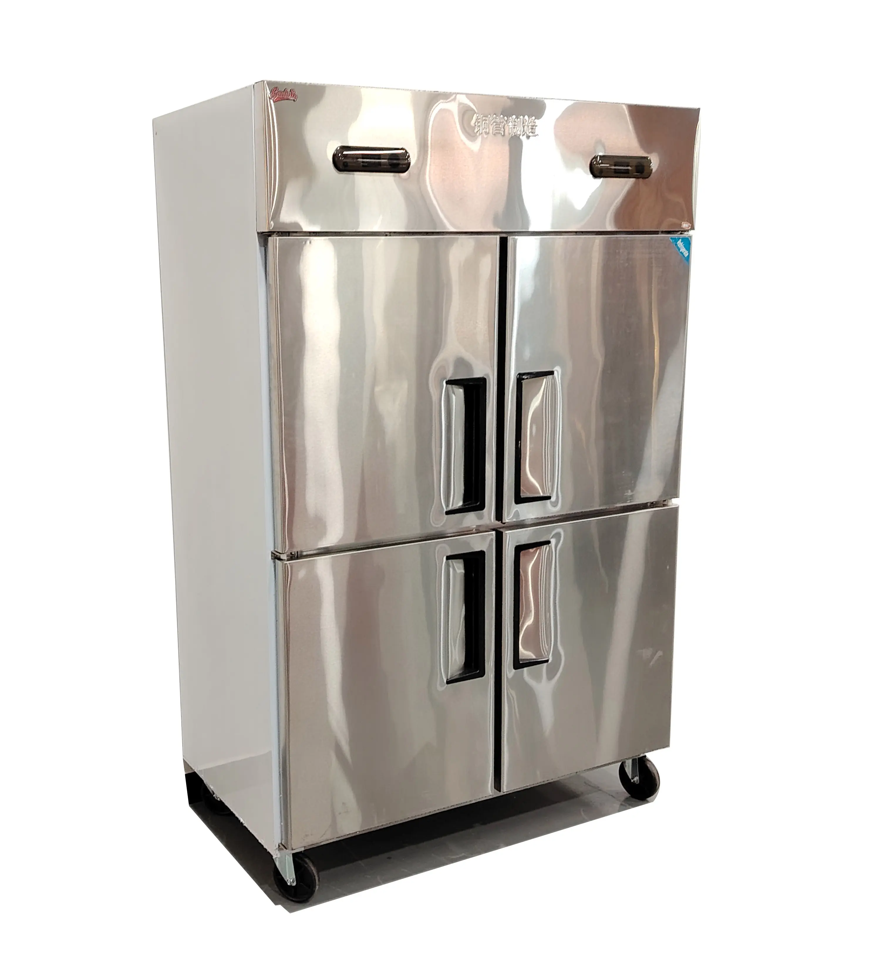 Cocina comercial de cuatro puertas Congeladores de acero inoxidable Refrigerador vertical