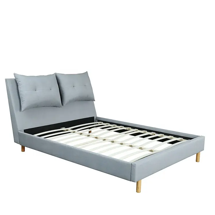 Willson 현대 디자인 부드러운 쿠션 이동식 베개 프레임 MDF 스타일 더블 사이즈 덮개를 씌운 패브릭 침대