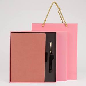 新款商务Pu皮革日记本礼品定制标志印刷设计笔记本带笔礼品套装 - Product Image 6