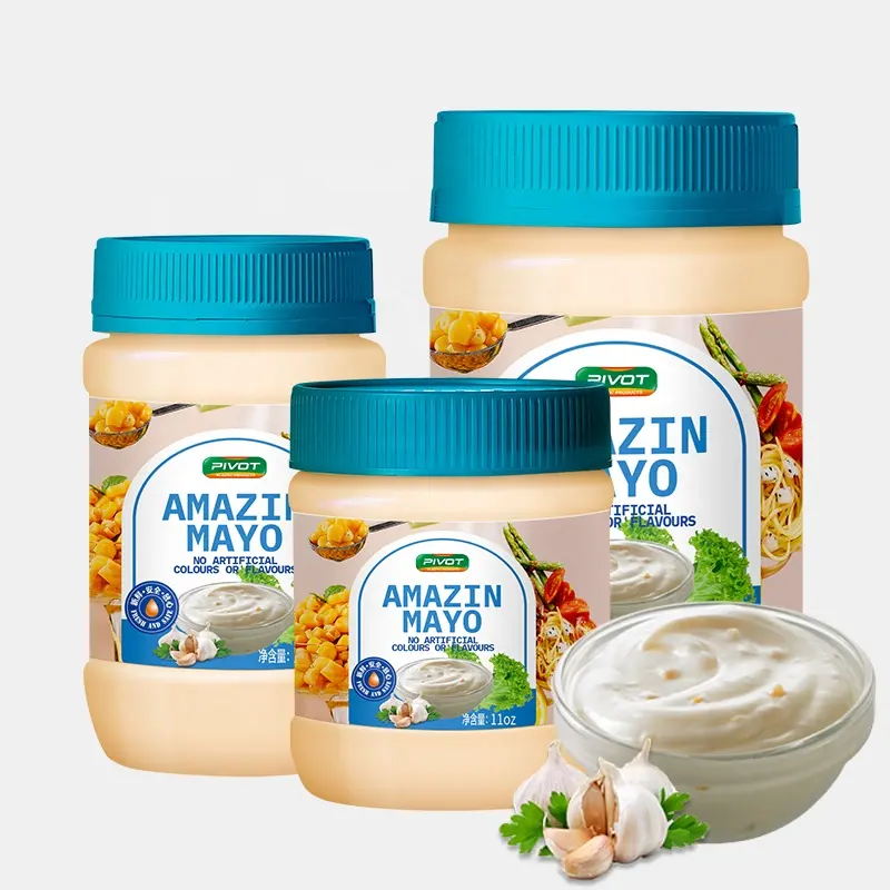 Conteneur d'emballage de sauce PET personnalisé de 8oz 12oz 16oz 28oz confiture mayonnaise pots en plastique de beurre d'arachide