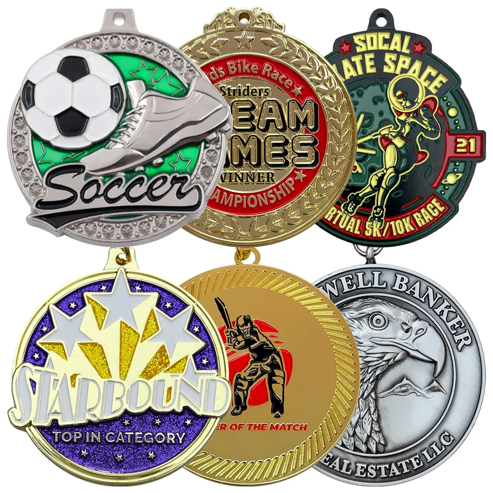 Заводская медаль на заказ, 3D-логотип, чемпион по крикету, блестящая Звезда, 5 К, 10 К, виртуальная футбольная медаль, металлическая спортивная медаль с логотипом на заказ