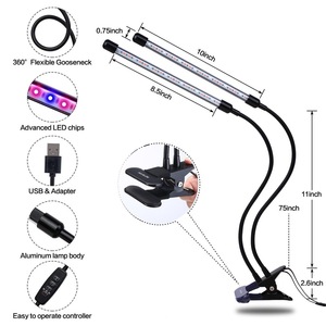 ไฟสำหรับปลูกพืชแบบเต็มสเปกตรัมแบบคลิปหัว1-5นิ้วไฟ LED สีแดงและน้ำเงิน - Product Image 2