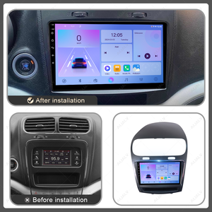 9インチ2DinベゼルコンソールパネルダッシュインストールキットステレオアダプターDash FasciaカーラジオFIAT FREEMONT DODGE JOURNEY用