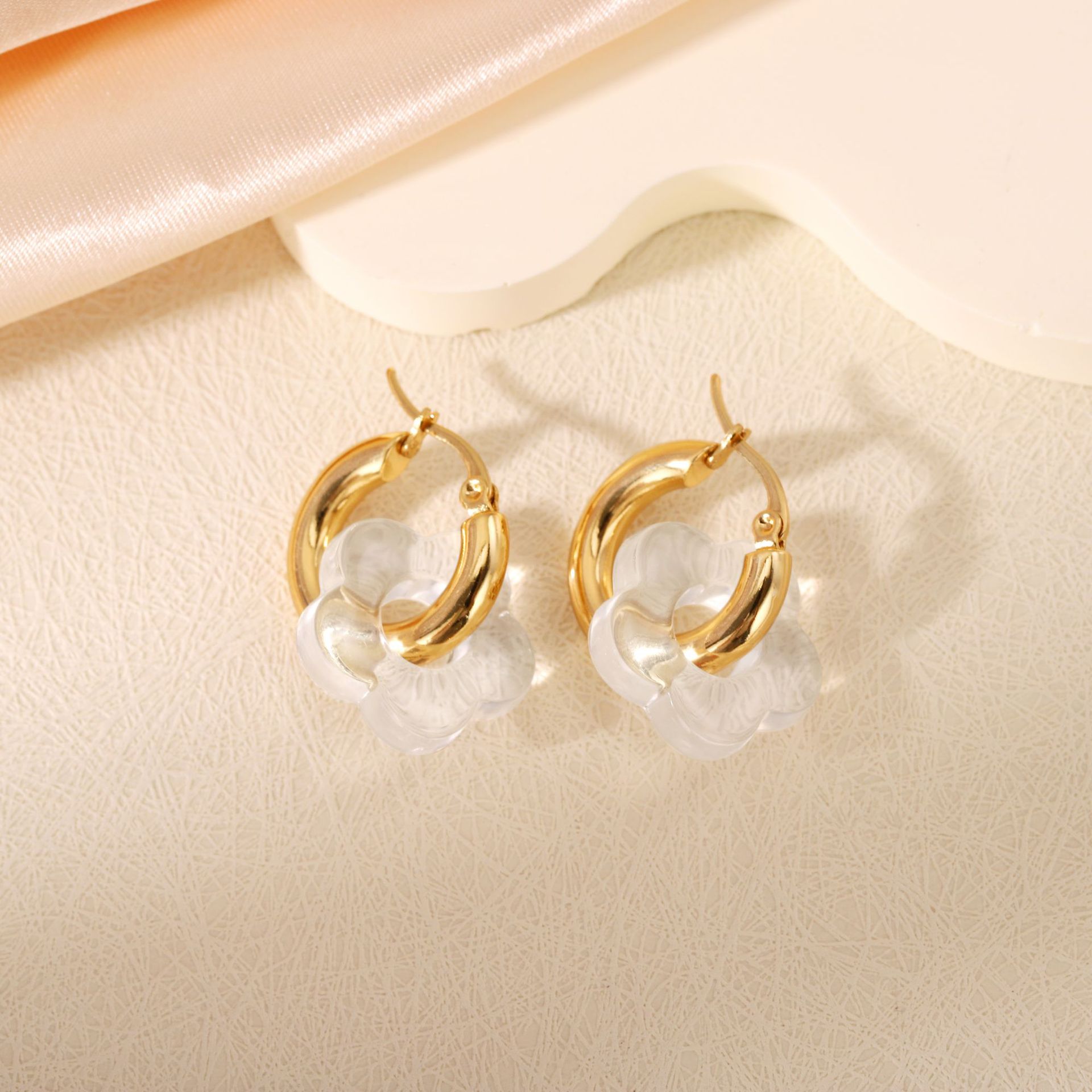 YX4Cristal de glace transparent Blanc