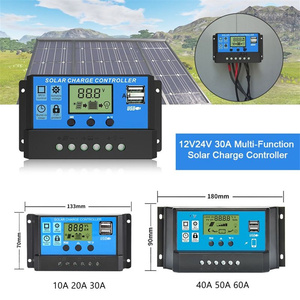 Controlador de carga solar automático ELEGE 12V 24V 48V 10-60A Controlador de iluminación PWM de batería USB dual para sistema solar - Product Image 6