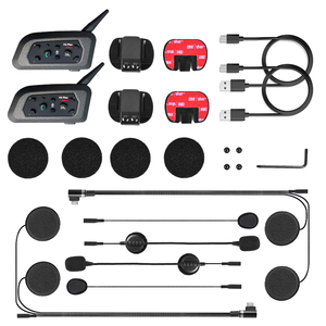 Motorcycle Bluetooth <strong>Intercom</strong> <strong>System</strong> - <strong>Wireless</strong> Communication, 1200m Range IP67 Waterproof <strong>Group</strong> Riding &amp; Helmet Headset - Product Image 2