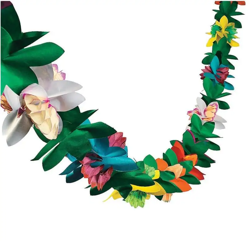 Personalizzato Carta Velina Ghirlanda Festa di Compleanno Decorazioni Per La Casa di Carta Del Fiore di Estate Bandiera Hawaii Ghirlanda