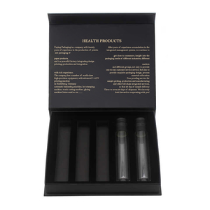 定制迷你空白藏红花瓶包装礼品盒带标志印刷尺寸高档纸纸板磁铁盖盒 - Product Image 4
