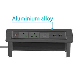 Zócalo de escritorio abatible hacia arriba manual empotrado multifunción de oficina Zócalo giratorio oculto de escritorio con cargador de 65W PARA EL USB-C - Product Image 3