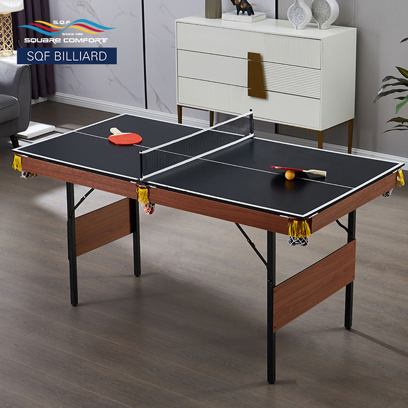 1.6m folding black billiards table