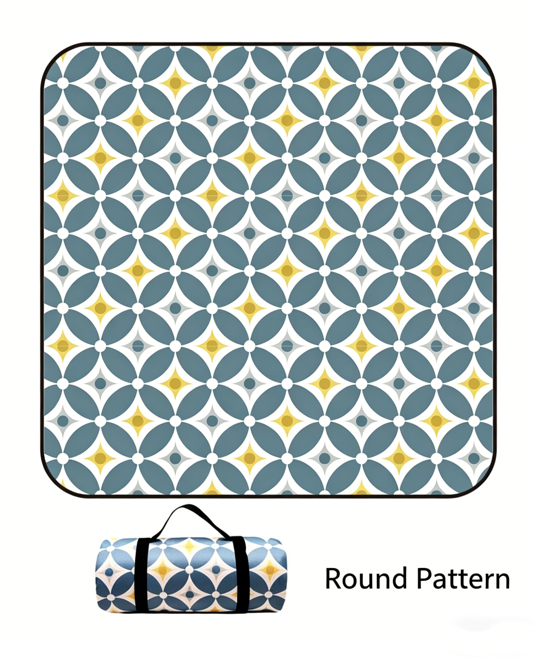 Motif rond bleu