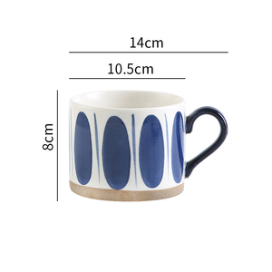 Fabrika doğrudan büyük kapasiteli seramik kupalar el-boyalı sıraltı kahve çay fincanları Logo porselen çay fincanları tabaklar - Product Image 4