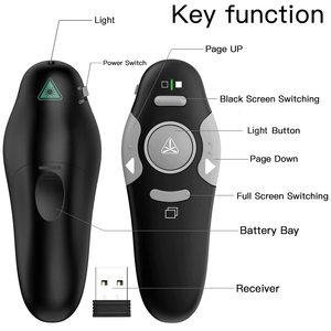 Prezzo all'ingrosso presentazione Wireless Clicker remoto con puntatore Laser presentazioni PowerPoint USB Dongle presentatore remoto - Product Image 6
