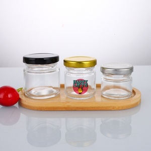 Küçük 25ml 30ML 50ml 75ml Mini cam reçel mum kavanoz hediyeler için şeker için Metal kapaklar ile el sanatları baharat düğün parti iyilik - Product Image 6