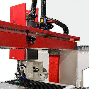 Hualong Machinery Italien Programm Software 5-Achsen-CNC-Brückensäge Stein fliesens ch neider für Marmor, Granit, Quarz