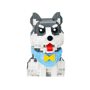 Shenzhen fabrika yaratıcı Diy 3D köpek yavrusu modeli mikro Mini blokları çocuklar için oyuncak Pet hayvan yapı taşı seti - Product Image 4