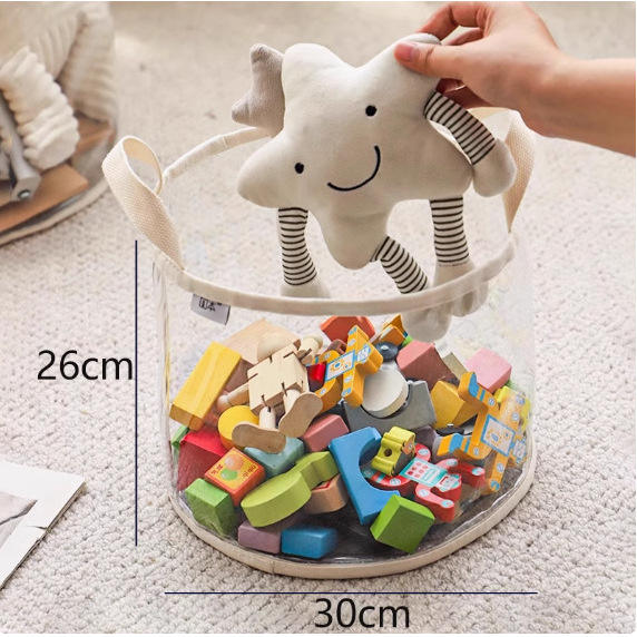 Cubo transparente de PVC - tamaño grande