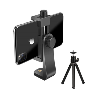 Vertical and Horizontal Rotating Mobile Phone Clip <strong>Mount</strong> for Tripod Support With Standard <strong>1</strong>/<strong>4</strong>&quot; Screw - Product Image 1