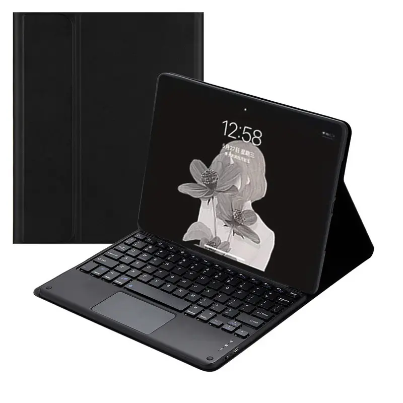 Lenovo Tab M10 Plus 10.6用ワイヤレスキーボードタッチパッド付き第3世代保護レザータブレットケース