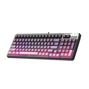 ESGAMING 98 teclas Teclado mecánico externo multicolor para juegos Diseño 96% Estructura de junta ergonómica Teclado de computadora - Product Image 1