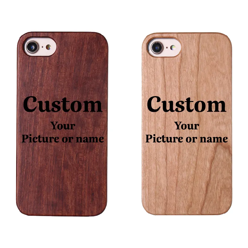 Funda trasera personalizada de madera de bambú para Iphone, 12, 13, Mini, 11 Pro, Max, 7, 8 Plus