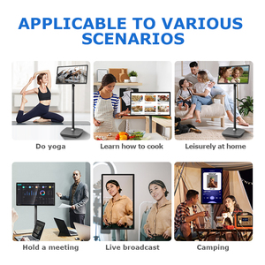 Monitor inalámbrico Lcd multifunción de 27 pulgadas, pantalla táctil, modo de retrato, batería integrada táctil, TV inteligente Android móvil con soporte - Product Image 4