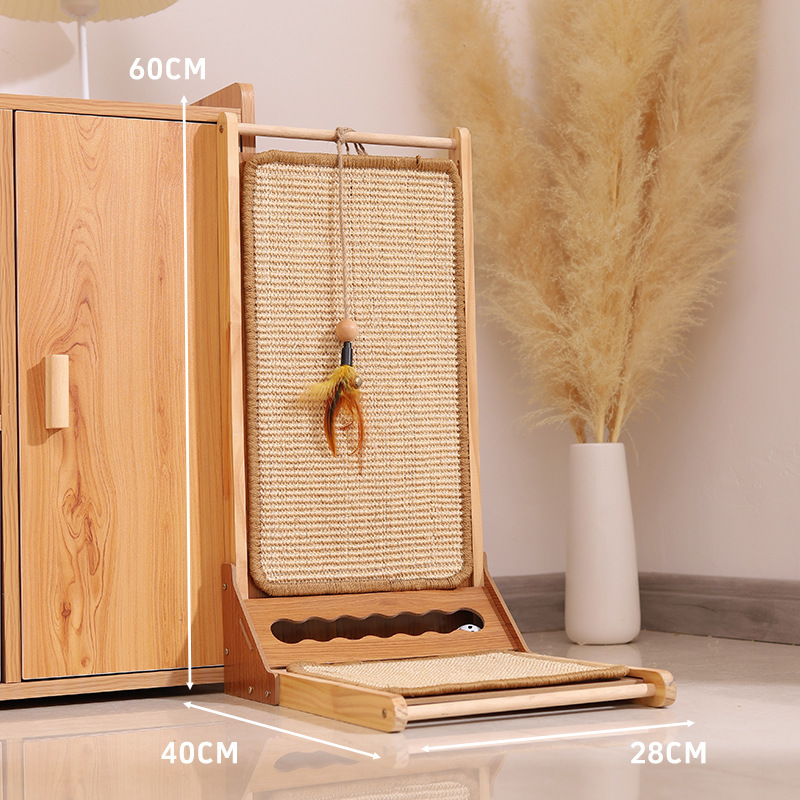 Planche de préhension en sisal et bois massif en forme de L